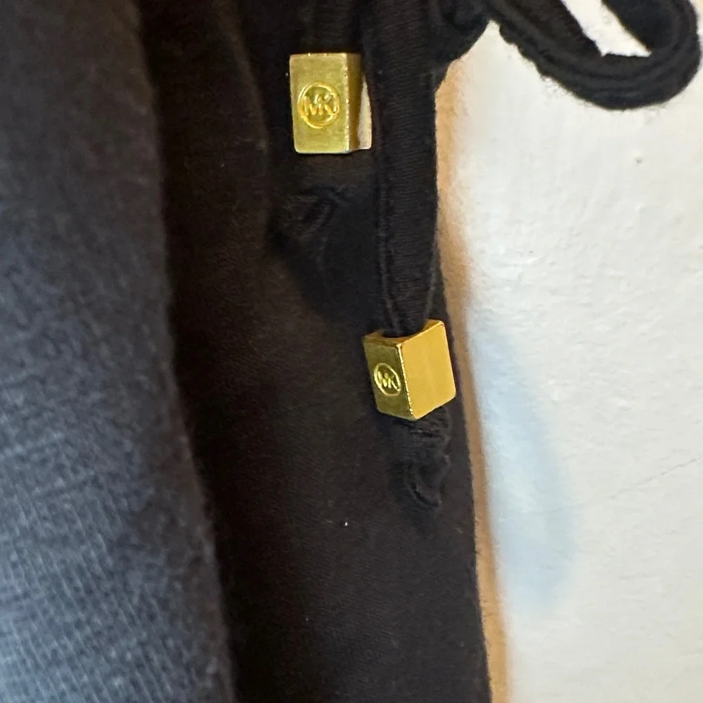 Michael Kors Black Long Sleeve Top with Tie Details - Preloved
